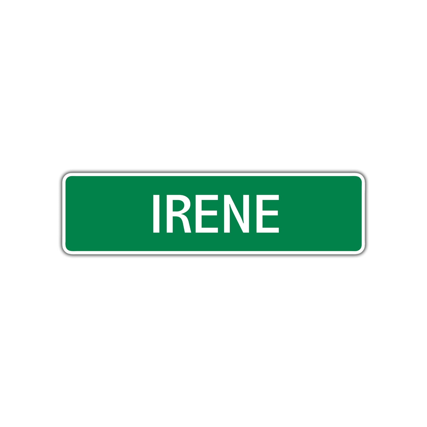 Irene Street Sign Plate