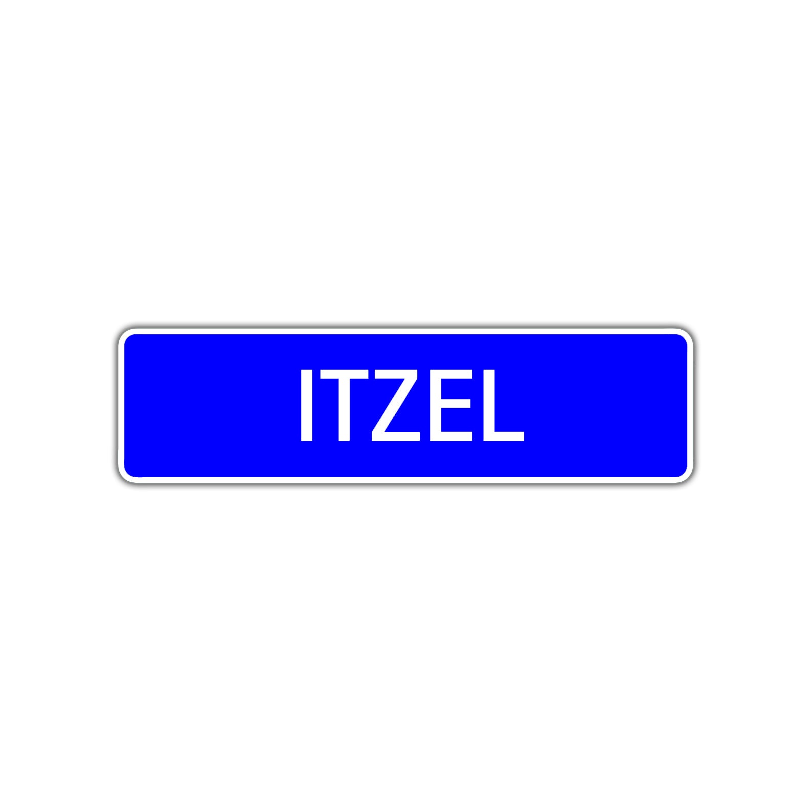 Itzel Street Metal Sign Plate