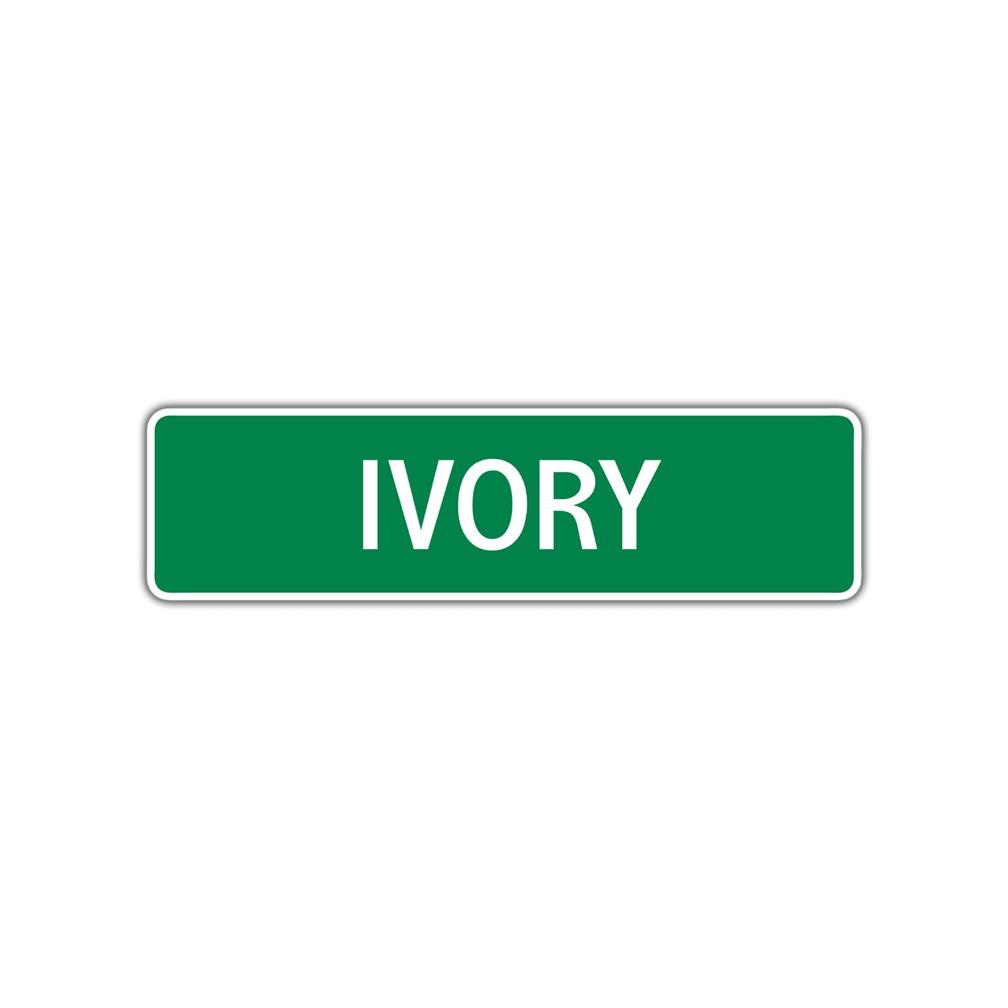Ivory Street Sign Plate