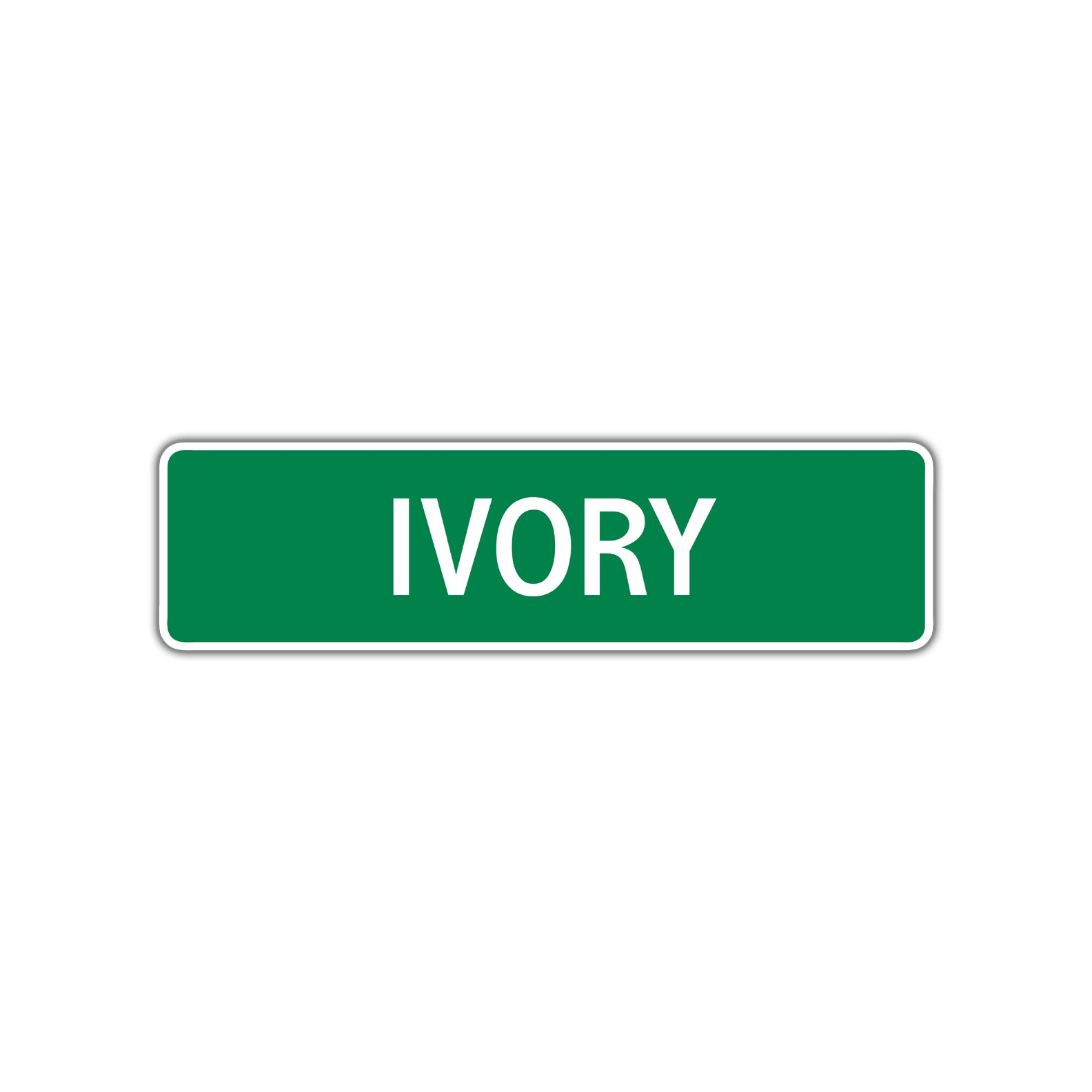 Ivory Street Sign Plate