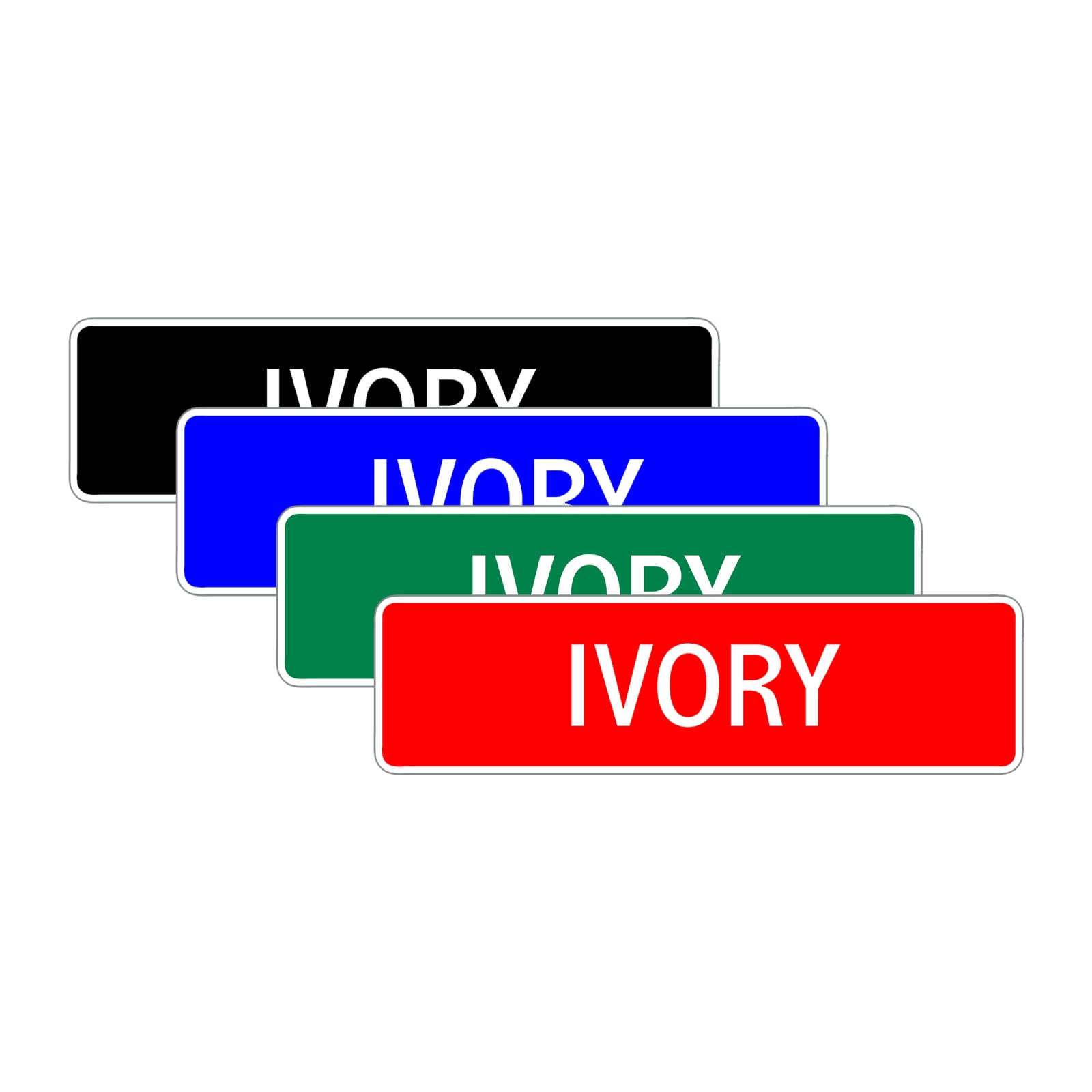 Ivory Street Sign Children Name Room Plate – Sign Fever