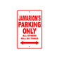 Jamarion's Name Parking Only All Others Will Be Towed Metal Sign Plate
