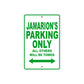 Jamarion's Name Parking Only All Others Will Be Towed Sign Plate