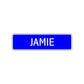 Jamie Street Metal Sign Plate