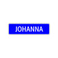 Johanna Street Metal Sign Plate