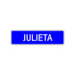 Julieta Street Metal Sign Plate