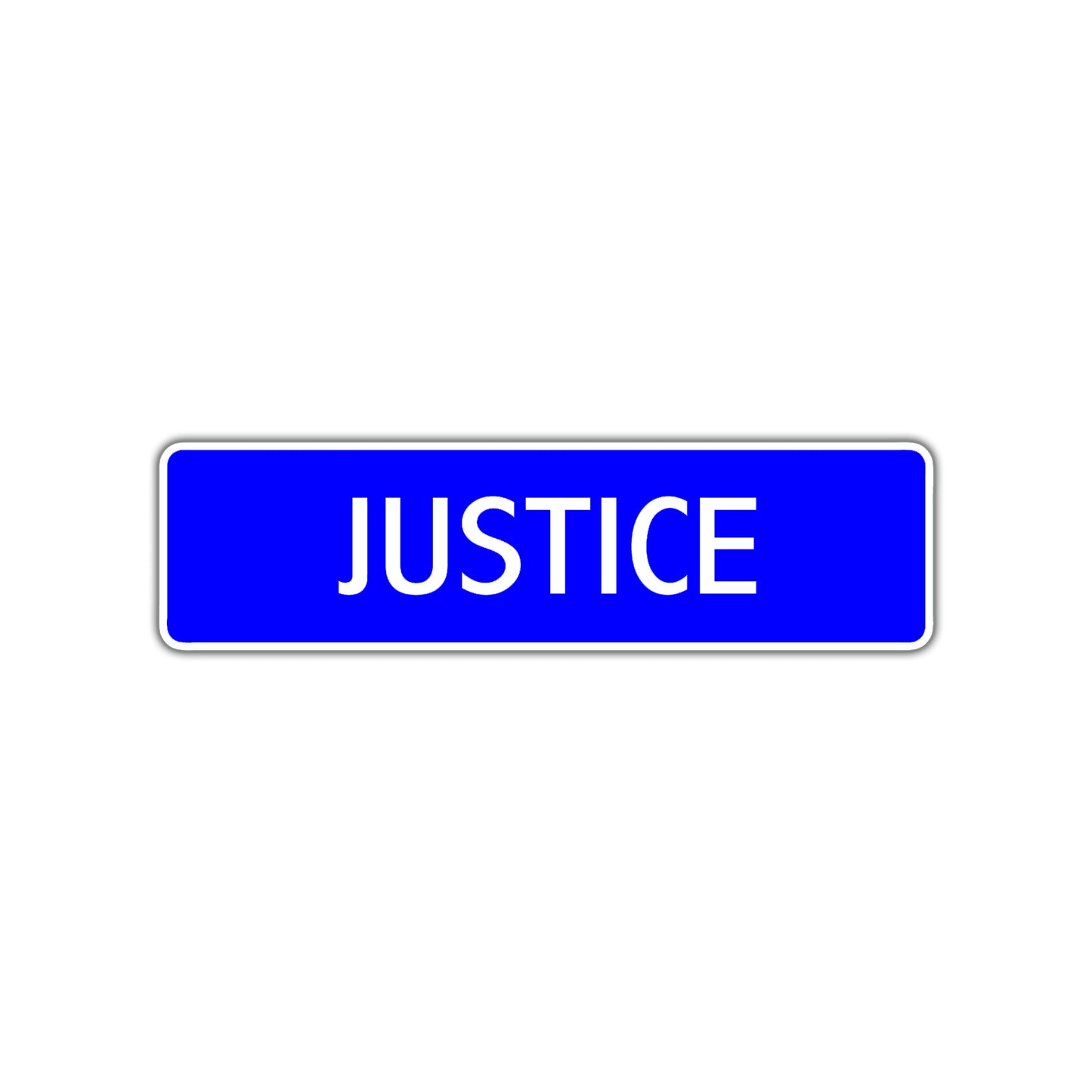 Justice Street Metal Sign Plate