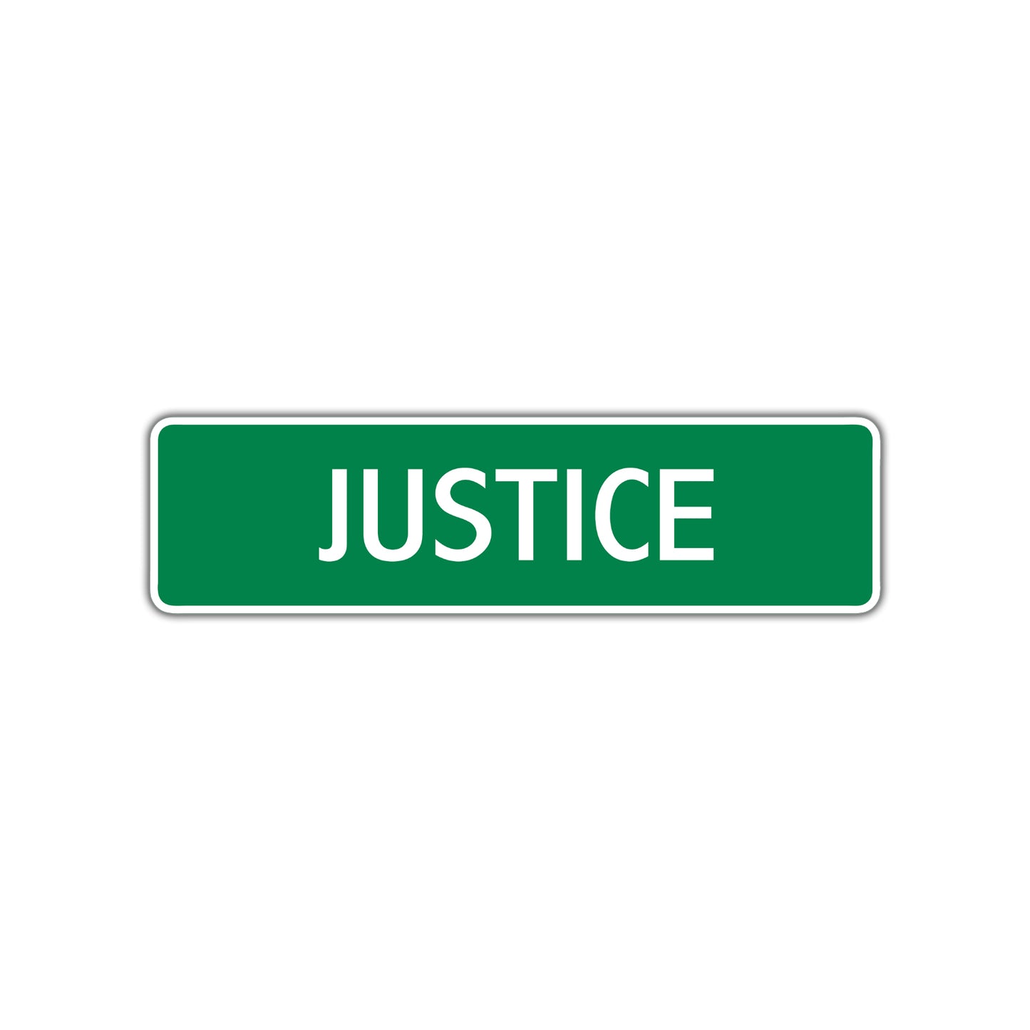 Justice Street Sign Plate