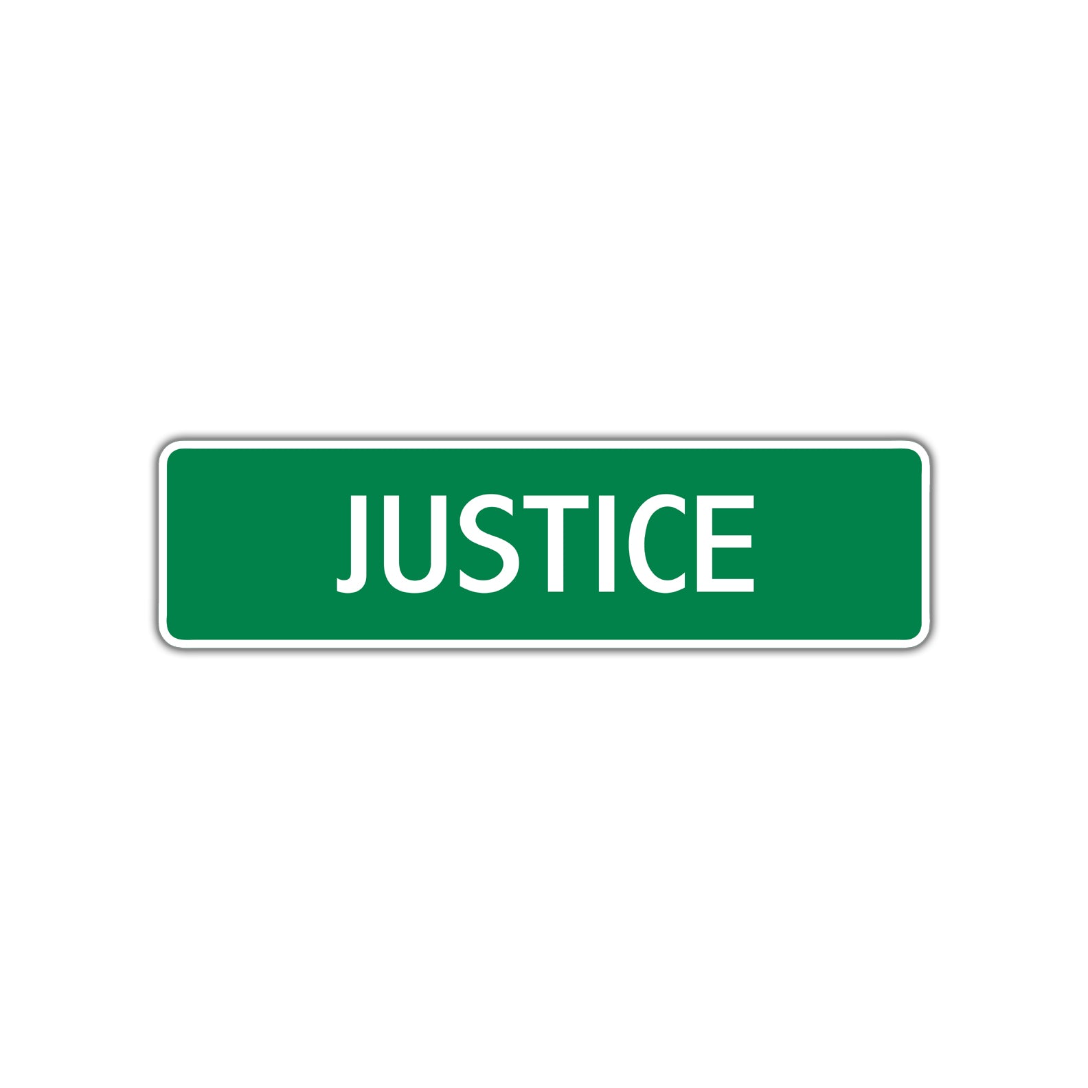 Justice Street Sign Plate