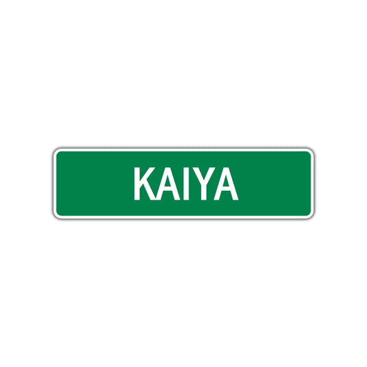 Kaiya Street Sign