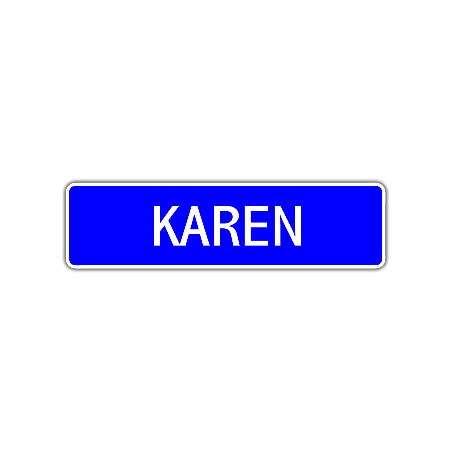 Karen Street Metal Sign Plate
