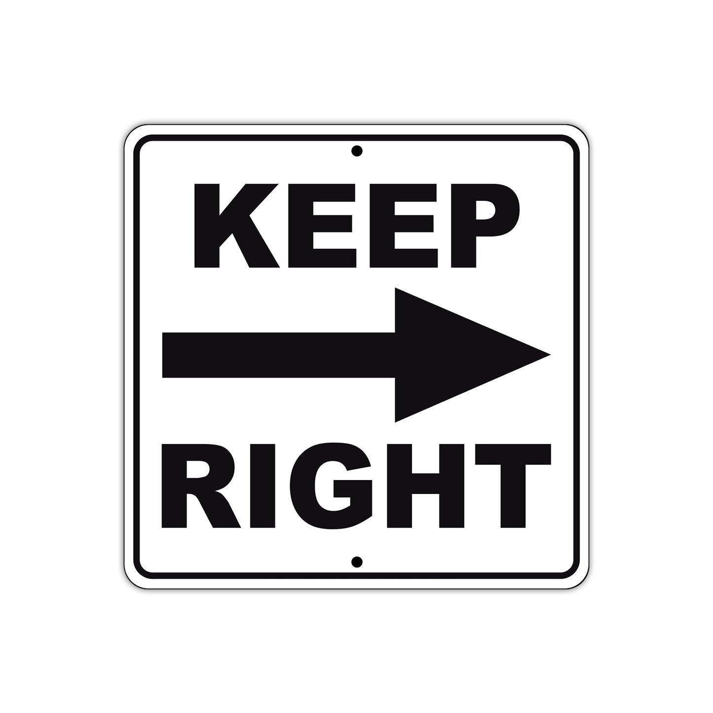 Keep Right Side Directional Metal Sign 