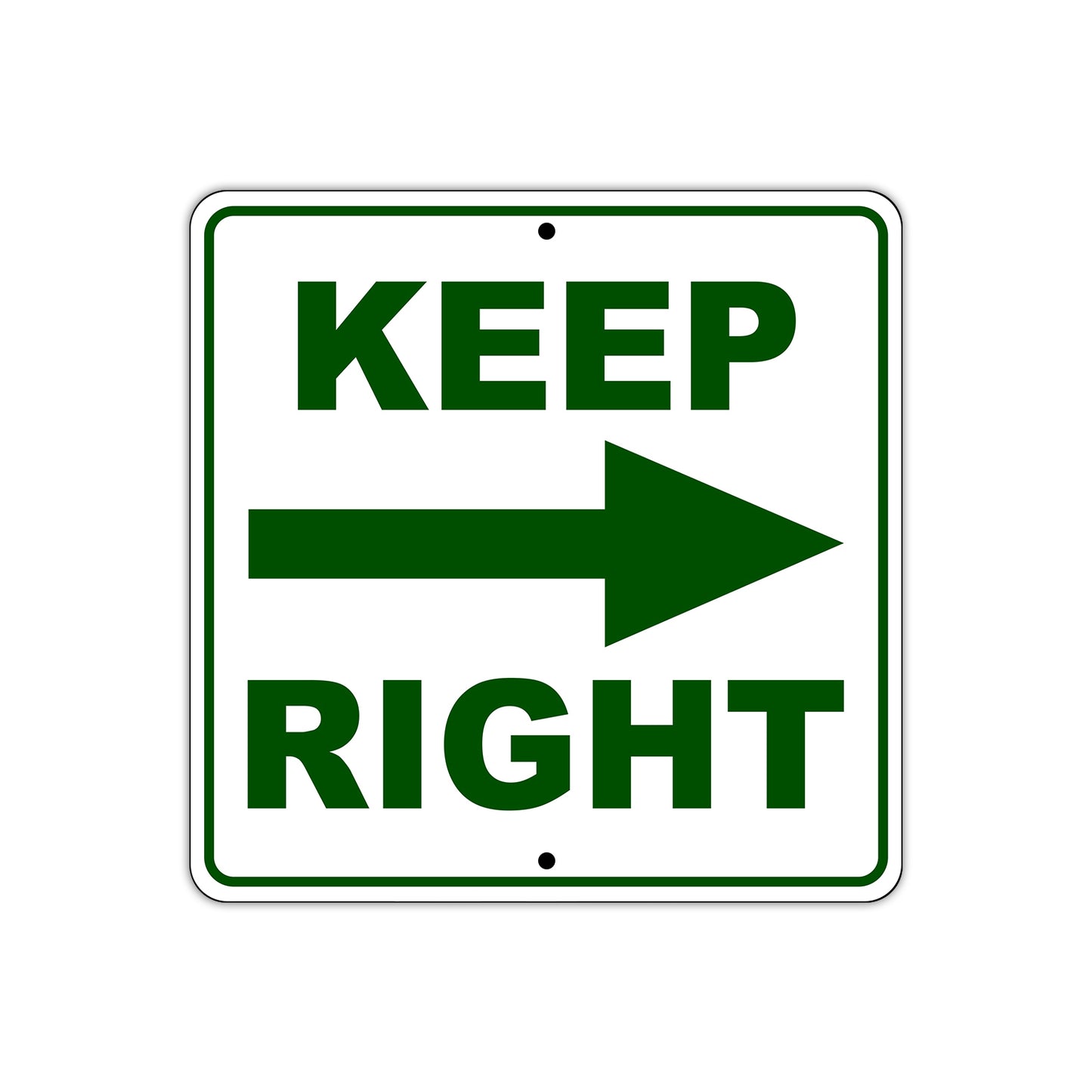 Keep Right Side Directional Sign Plate