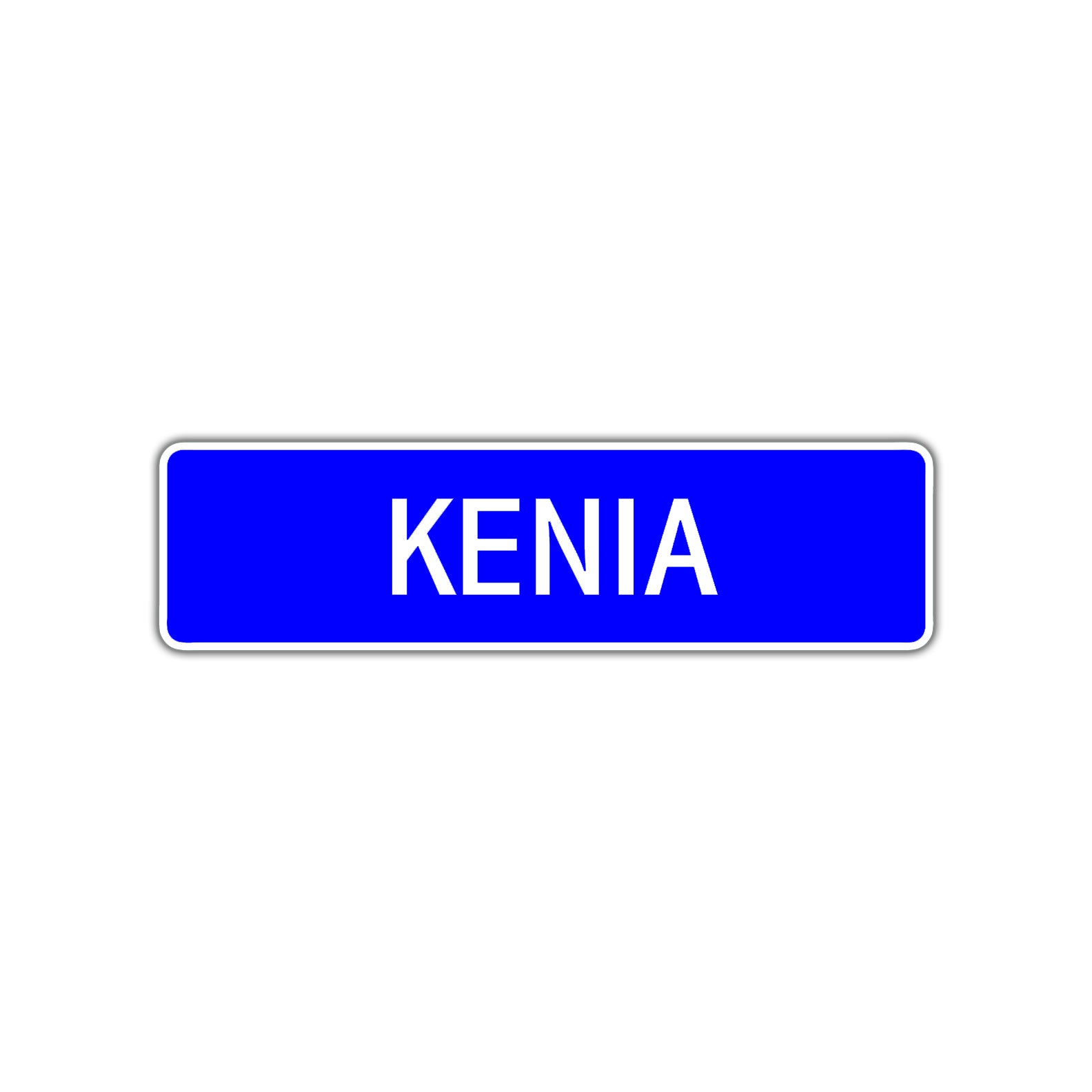 Kenia Street Metal Sign Plate