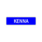 Kenna Street Metal Sign Plate