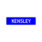 Kensley Street Metal Sign Plate