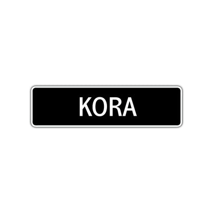 Kora Street Metal Sign 