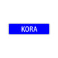 Kora Street Metal Sign Plate