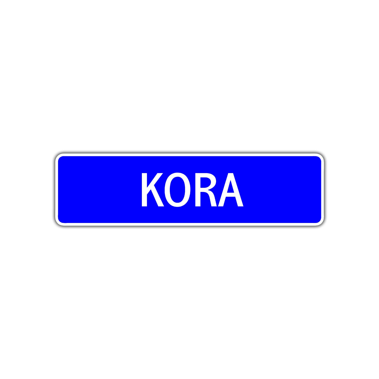 Kora Street Metal Sign Plate