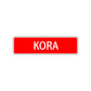 Kora Street Sign