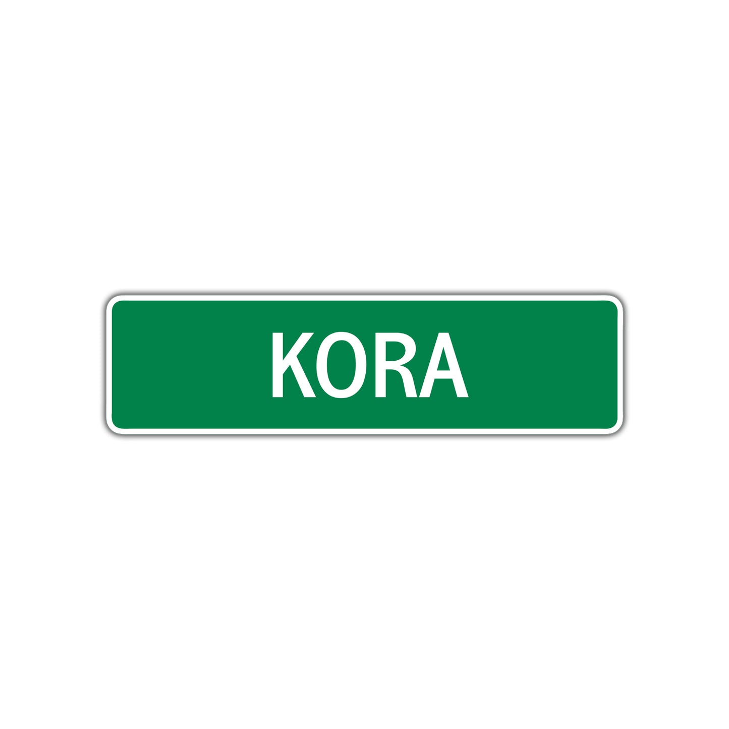 Kora Street Sign Plate