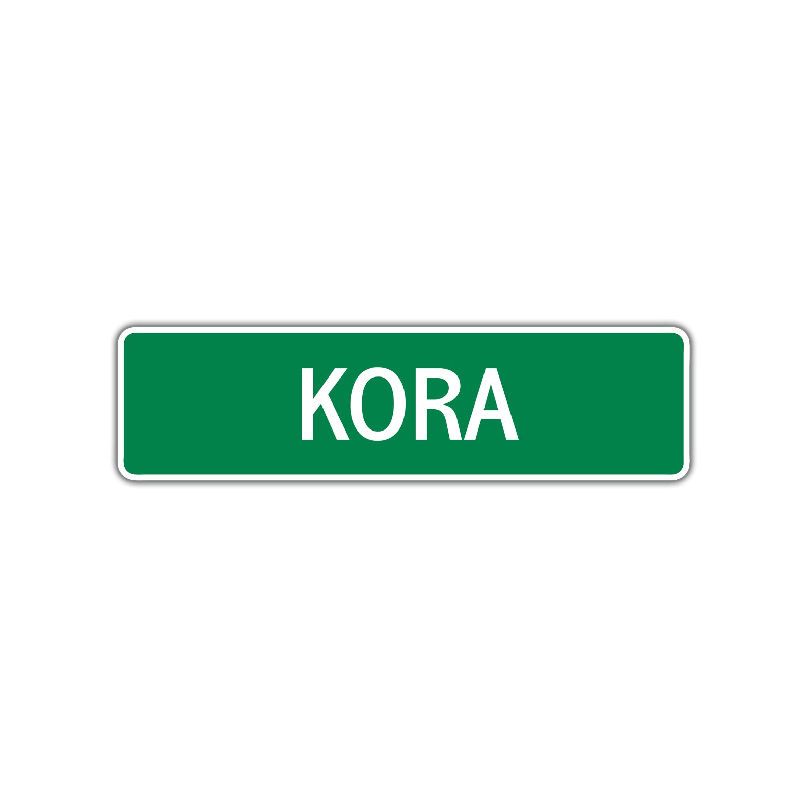 Kora Street Sign Plate