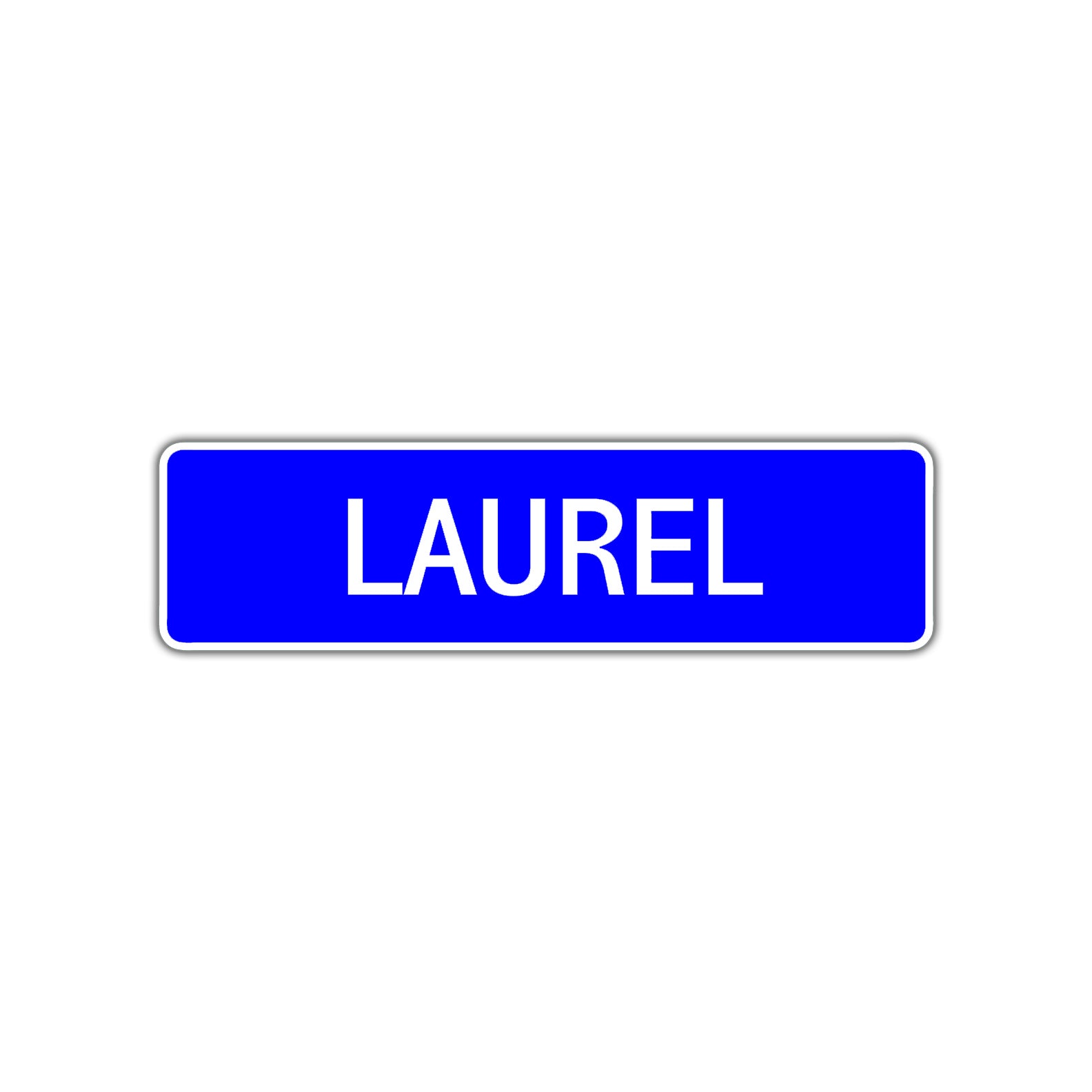 Laurel Street Metal Sign Plate