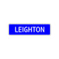 Leighton Street Metal Sign Plate