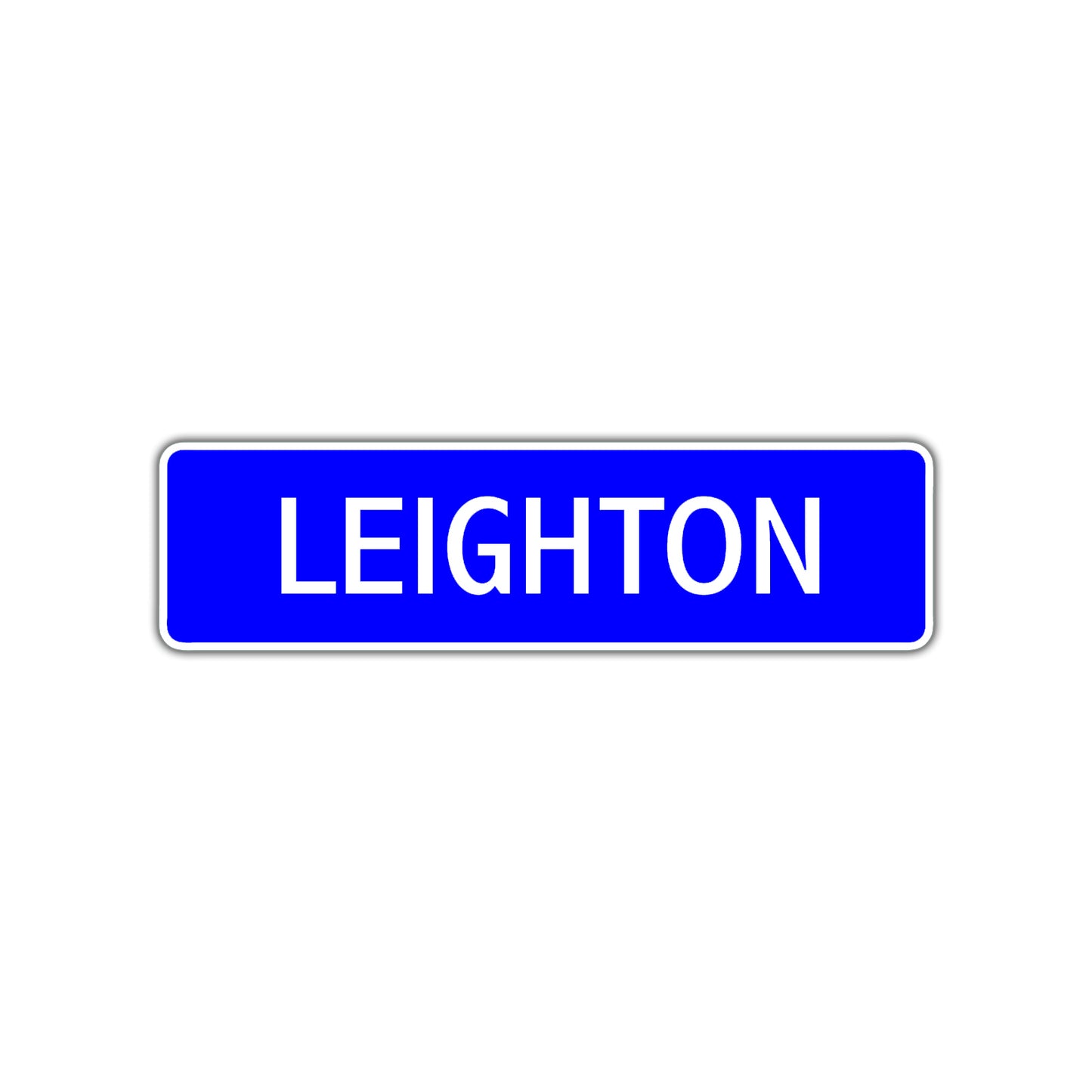 Leighton Street Metal Sign Plate