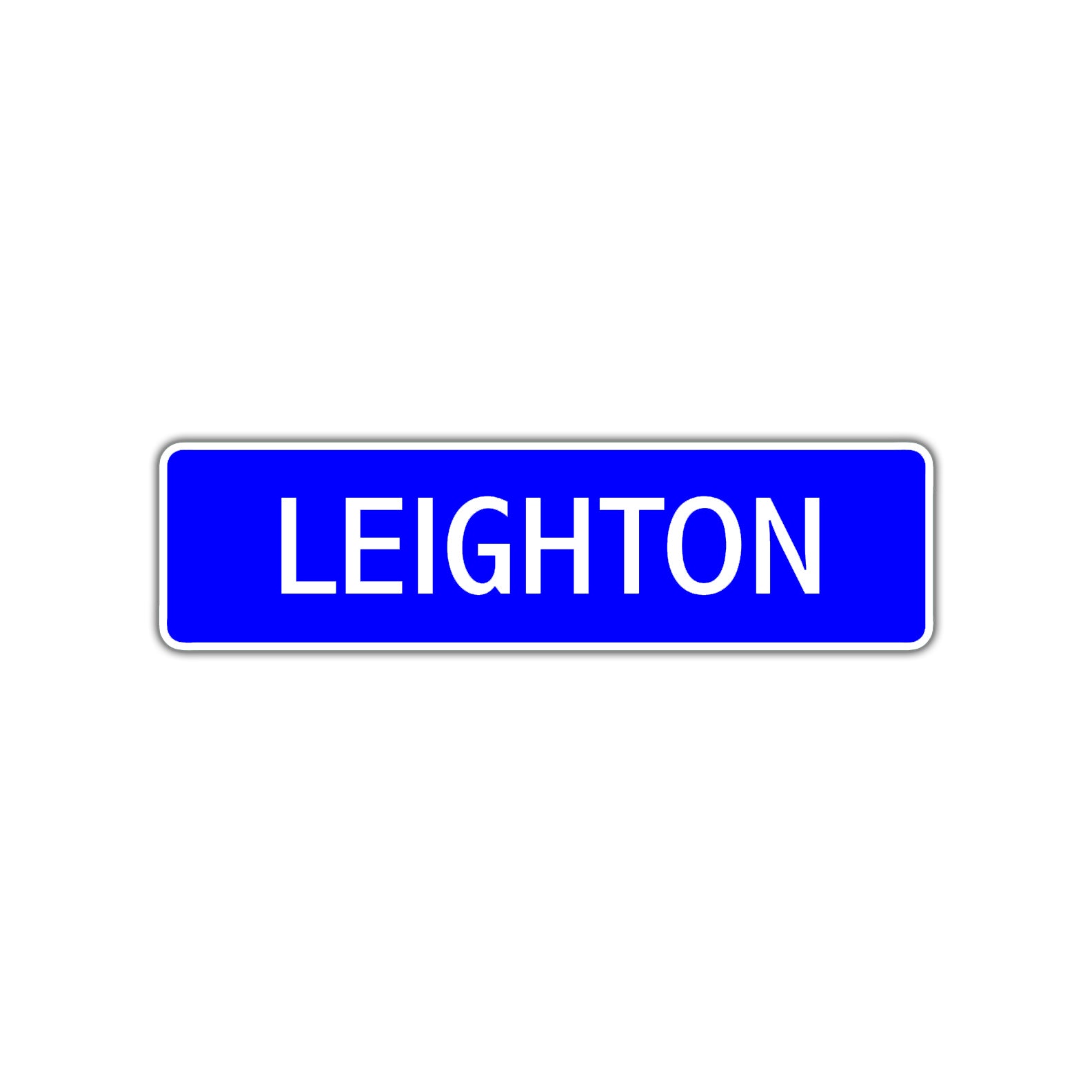 Leighton Street Metal Sign Plate