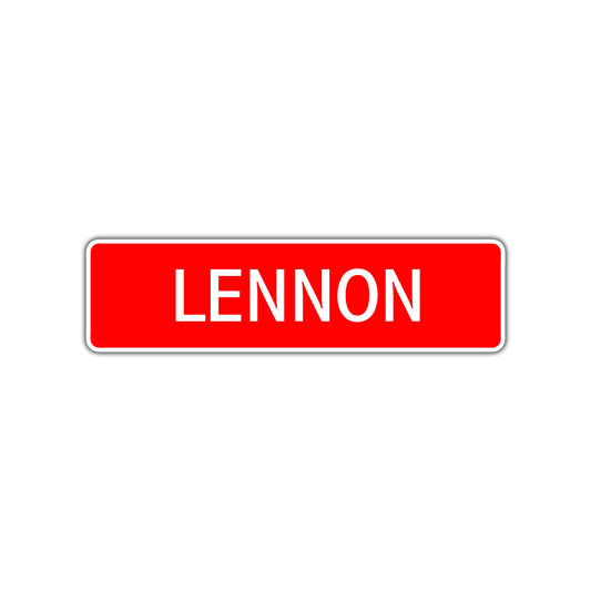 Lennon Street Metal Signs  