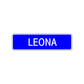 Leona Street Metal Sign Plate