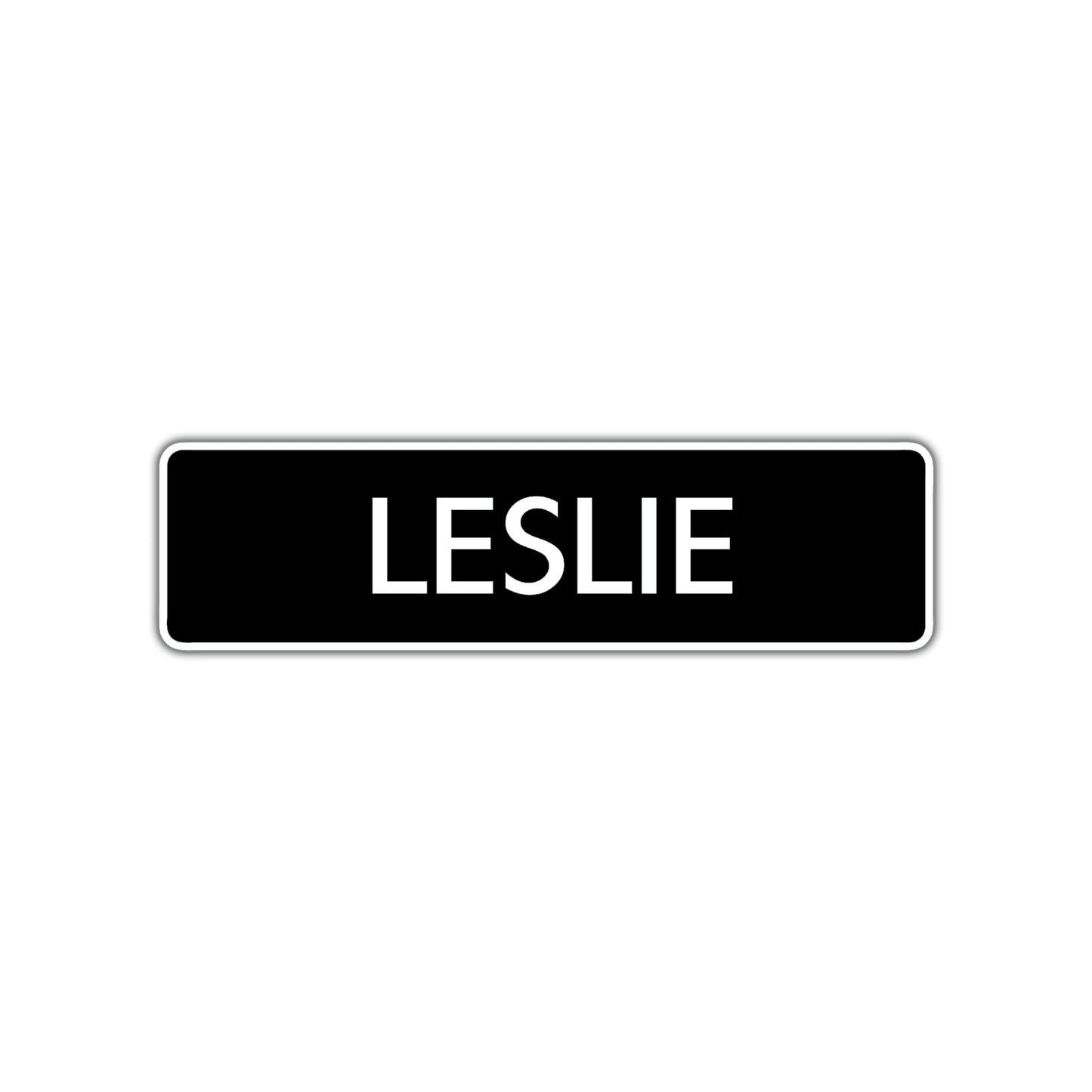 Leslie Street Metal Sign  