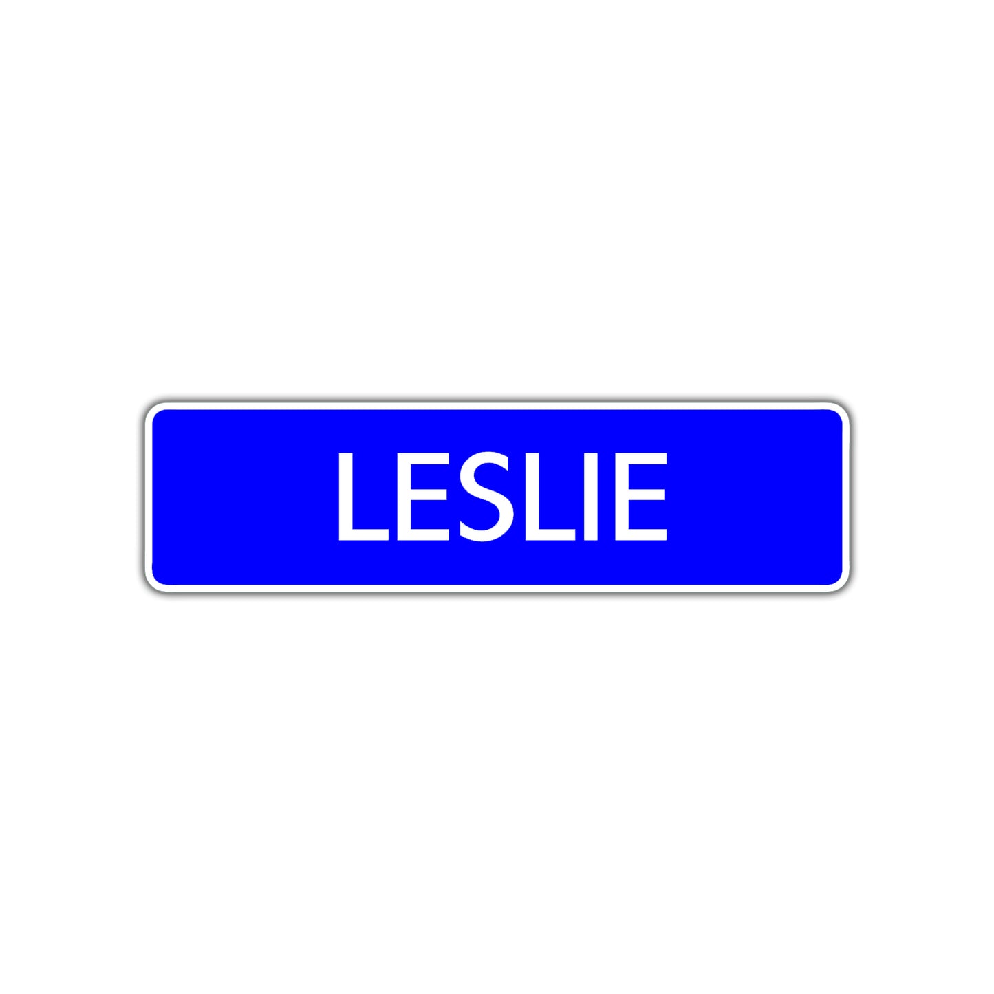 Leslie Street Metal Sign Plate