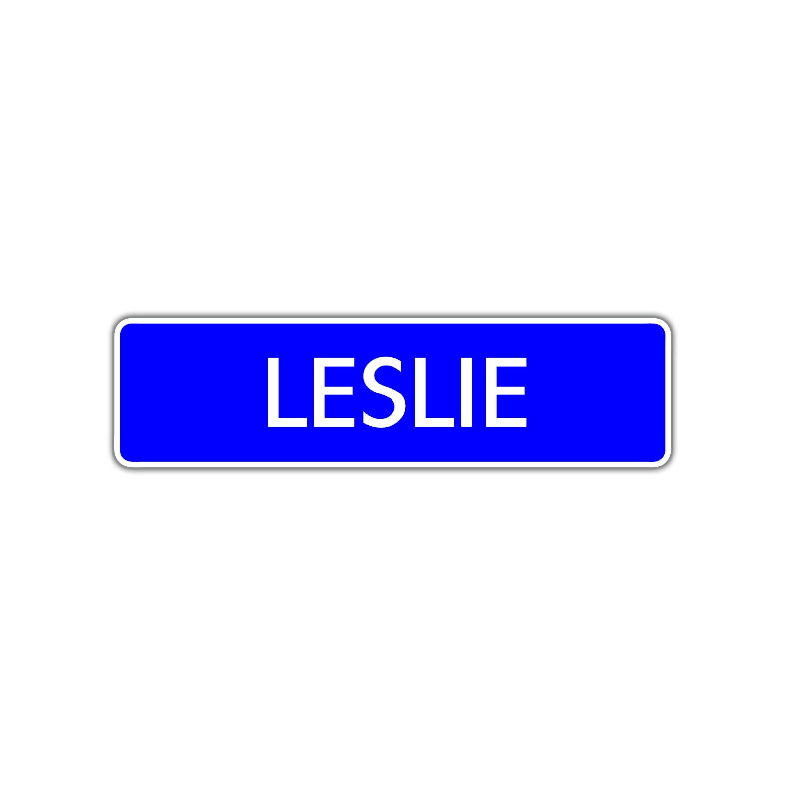 Leslie Street Metal Sign Plate