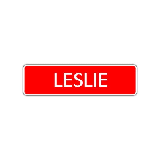 Leslie Street Sign