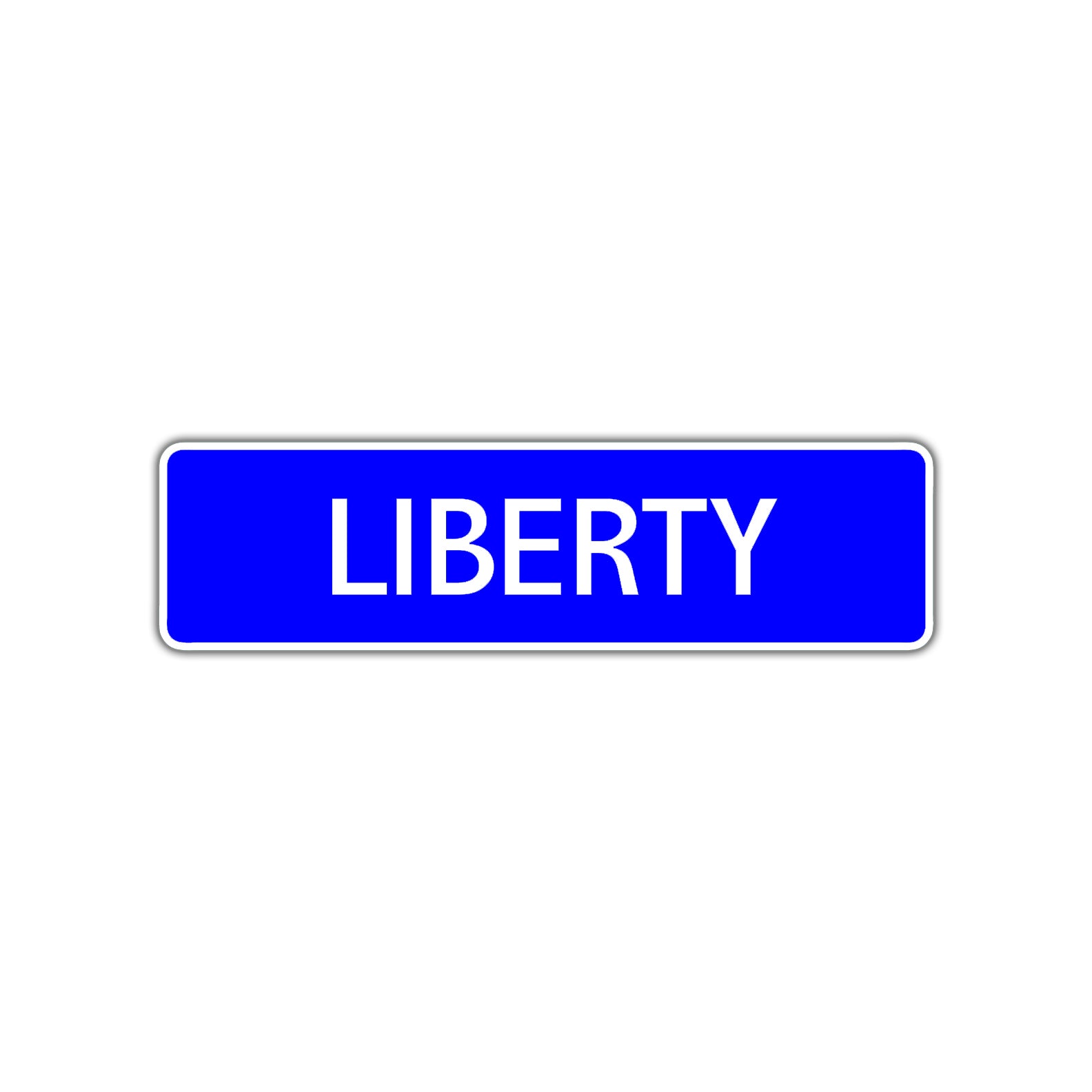 Liberty Street Metal Sign Plate