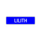 Lilith Street Metal Sign Plate