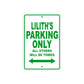 Lilith's Name Parking Only All Others Will Be Towed Metal Sign Plate
