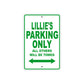 Lillie's Name Parking Only All Others Will Be Towed Metal Sign Plate