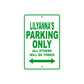Lilyanna's Name Parking Only All Others Will Be Towed Metal Sign Plate