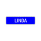 Linda Street Metal Sign Plate