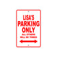 Lisa's Name Parking Only All Others Will Be Towed Sign Plate