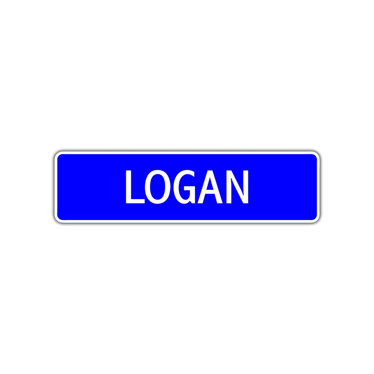 Logan Street Metal Sign Plate