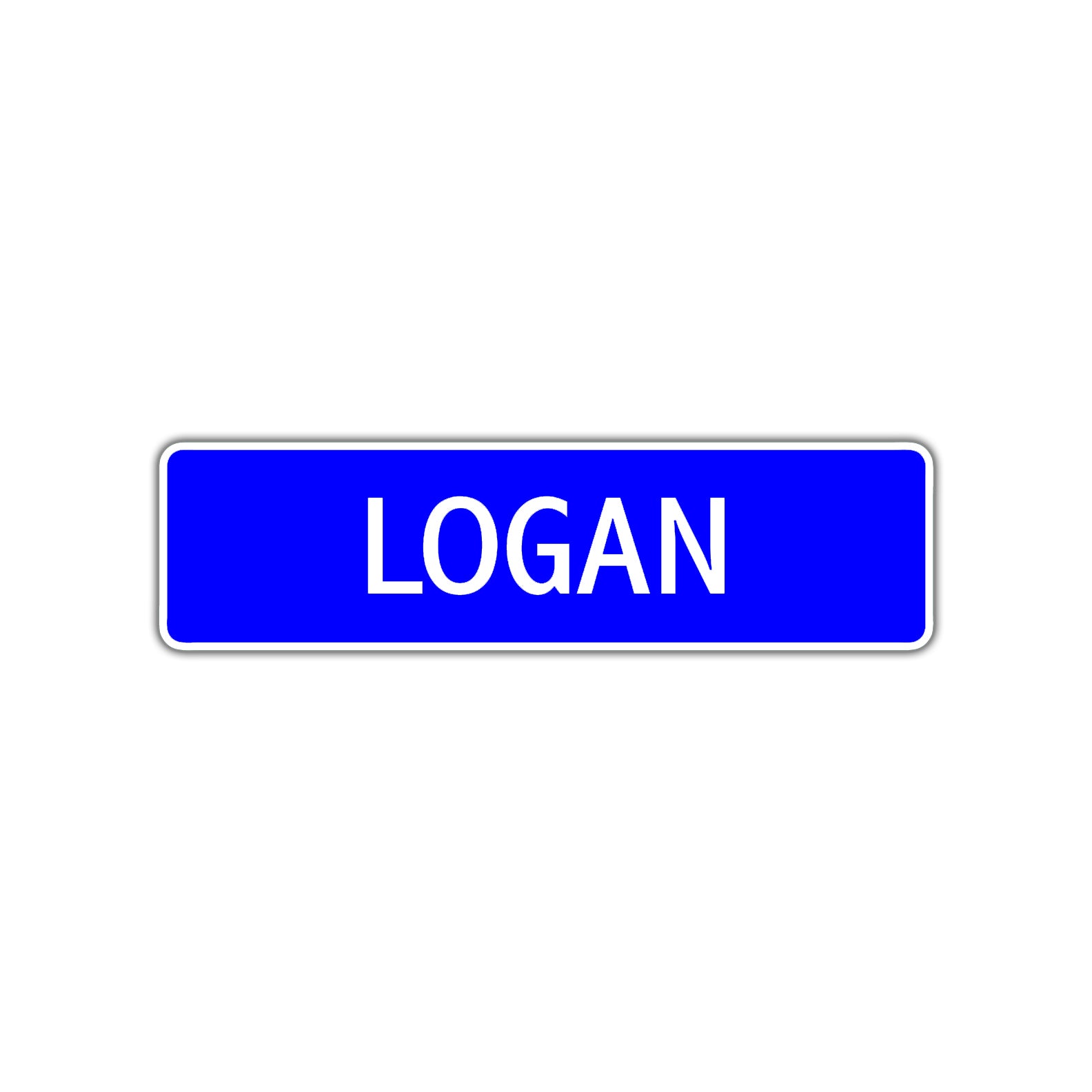 Logan Street Metal Sign Plate