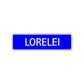 Lorelei Street Metal Sign Plate