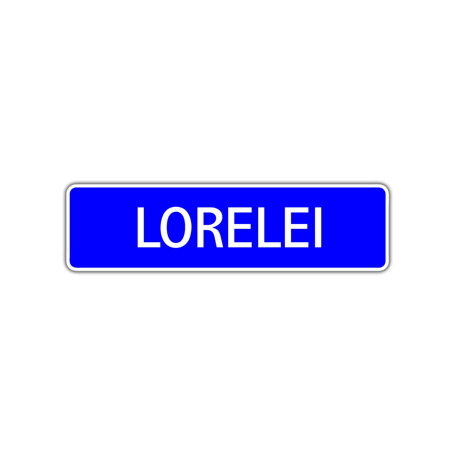 Lorelei Street Metal Sign Plate