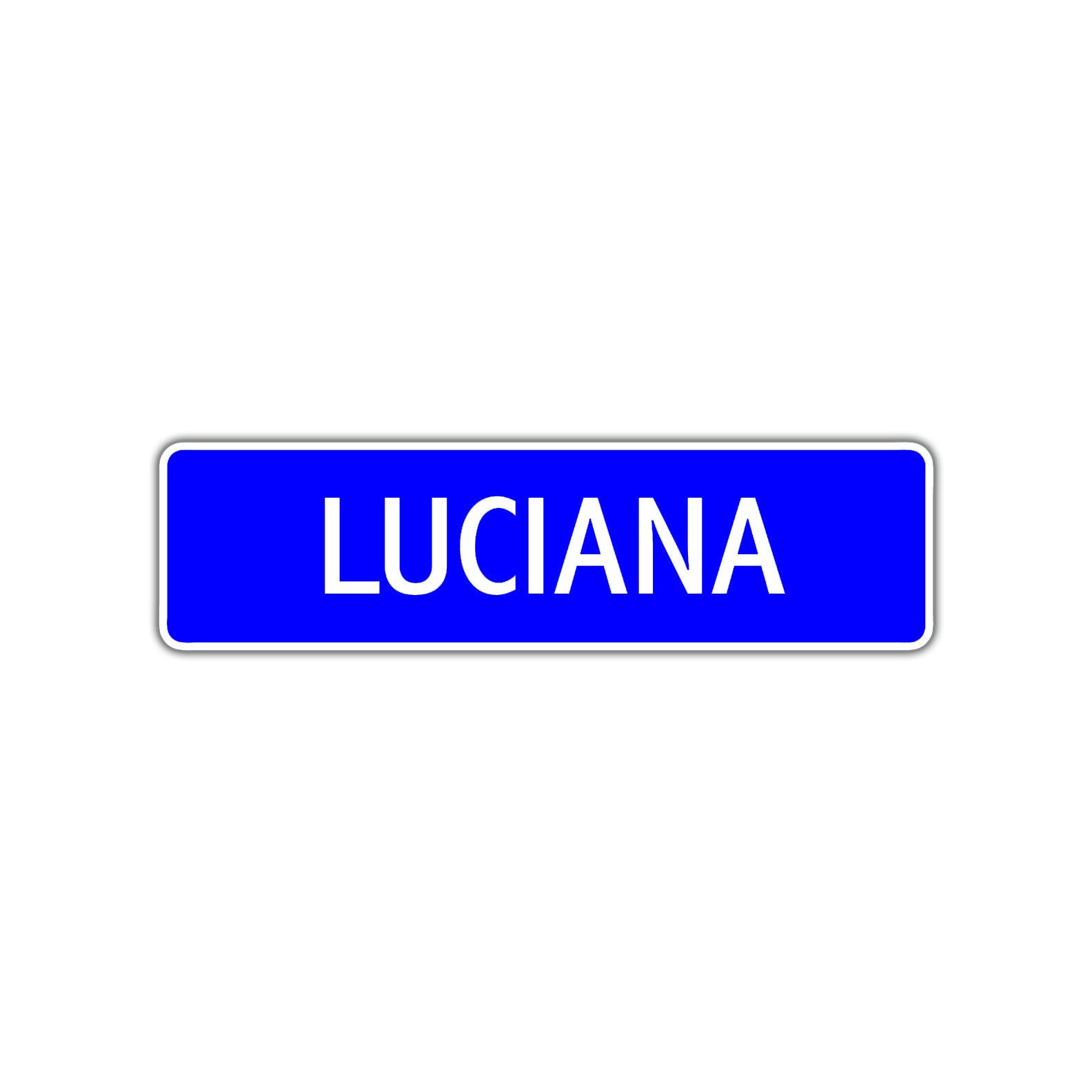 Luciana Street Metal Sign Plate