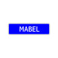 Mabel Street Metal Sign Plate