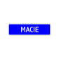 Macie Street Metal Sign Plate